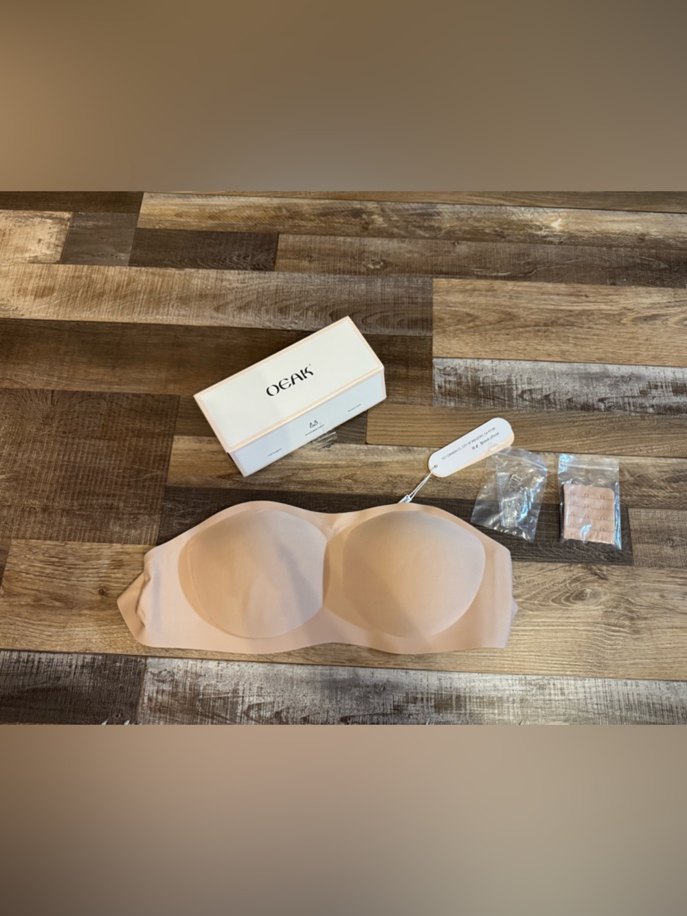 Oeak Strapless Pushup Bra in Nude - Seamless Support